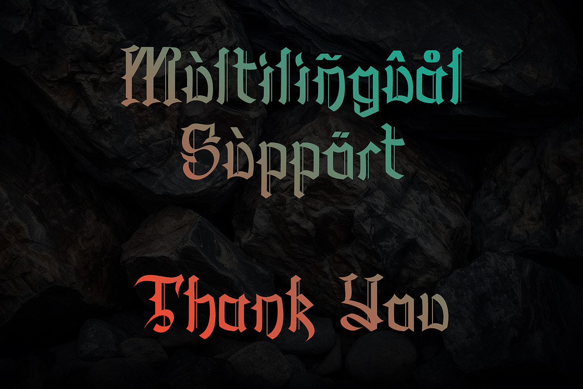 Oldstone Lines, a Blackletter Font by Letterafa Studio (Photo 8 of 8)