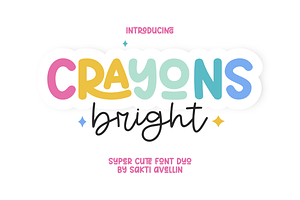 Crayons Bright - Cute Font Duo, a Handwritten Font by SaktiAvellin