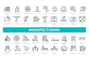 Manufacturing and Industrial Icons, an Outline Icon by Tettygreen