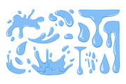 Water drops and splashes set, an Object Illustration by Good Studio (Thumbnail 3 of 3)