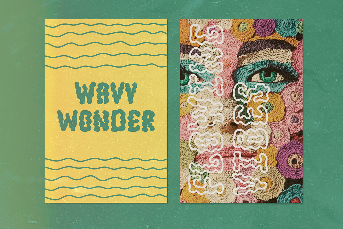 Jump Up | Wavy Groovy Font Duo, a Handwritten Font by AnMark (Photo 14 of 15)