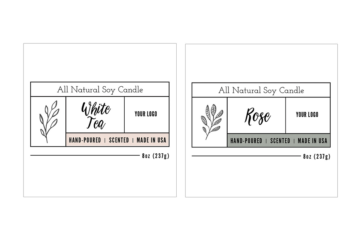 Candle Label Templates, a Stationery Template by Marham Labeling Co (Photo 2 of 5)