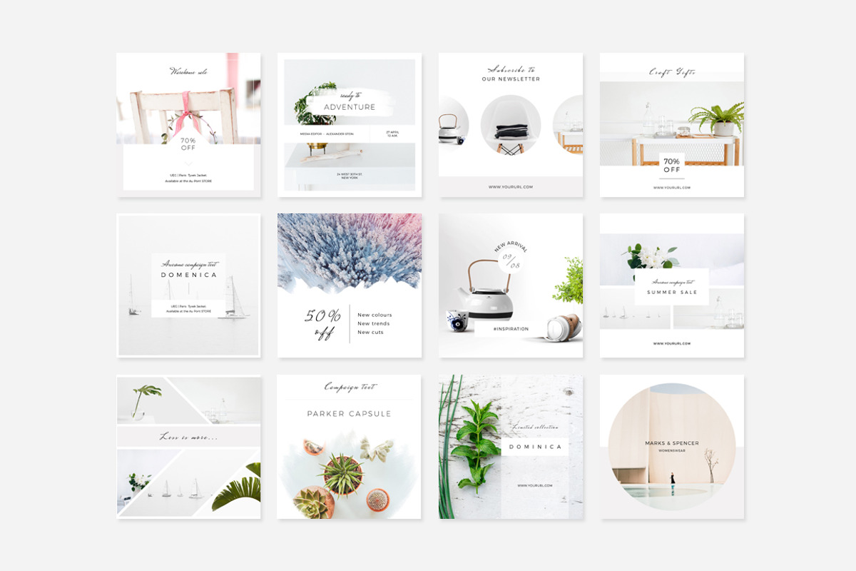 Light Instagram Pack 2, a Social Media Template by Swiss_cube (Photo 2 of 5)