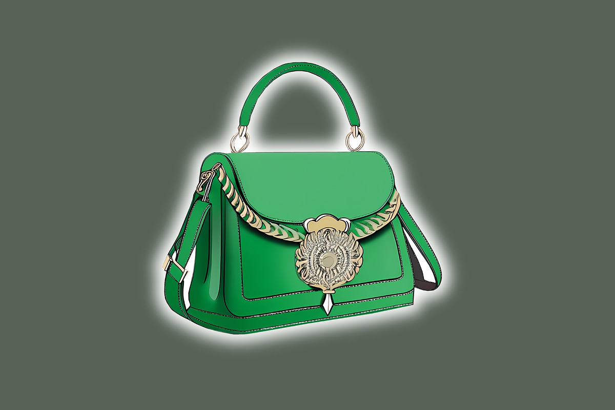 Luxury Handbags Clipart Deep Green, an Object Illustration by Une Affaire de Filles (Photo 2 of 5)