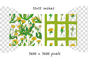 Kids Crayon Dandelion Seamless, a Pattern Graphic by Lucyinyourheart (Thumbnail 2 of 10)