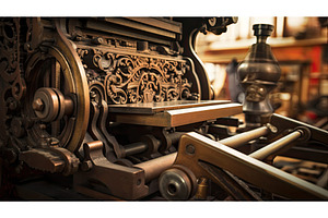 engraving publish Printing Press ai, an Industrial Photo by pikepicture