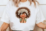 Whimsical Daisy Girls Clipart, an Illustration by Designworld (Thumbnail 5 of 9)