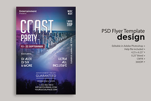 Coast Party PSD Flyer Template