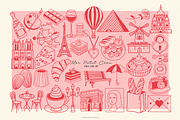 Paris Doodles Line Art, a Decorative Illustration by Blumensdiary (Thumbnail 1 of 11)
