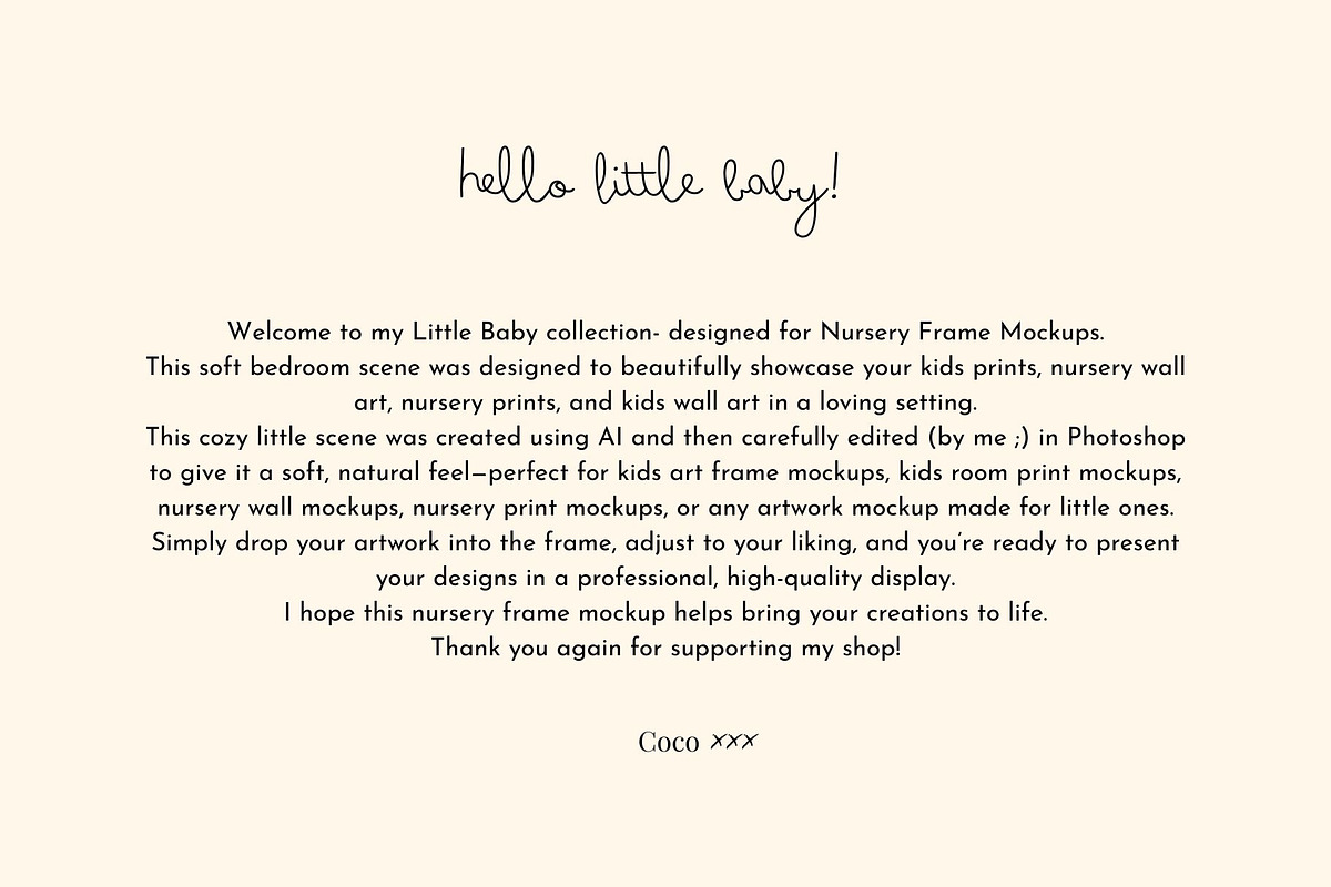 Girls Nursery Frame Mockup, a Household Mockup by Coco & Cub Studio (Photo 2 of 5)