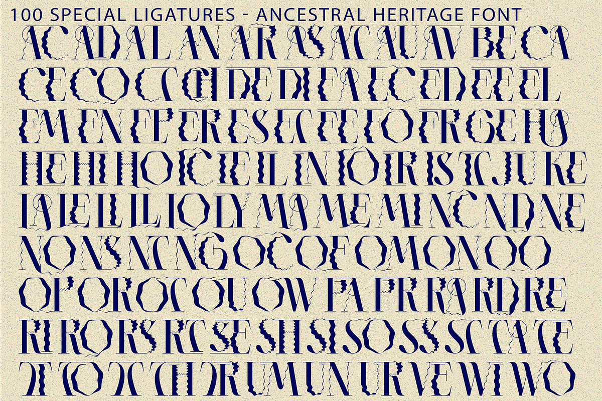 Ancestral Heritage - Distorted Font, a Serif Font by 177Studio (Photo 8 of 8)