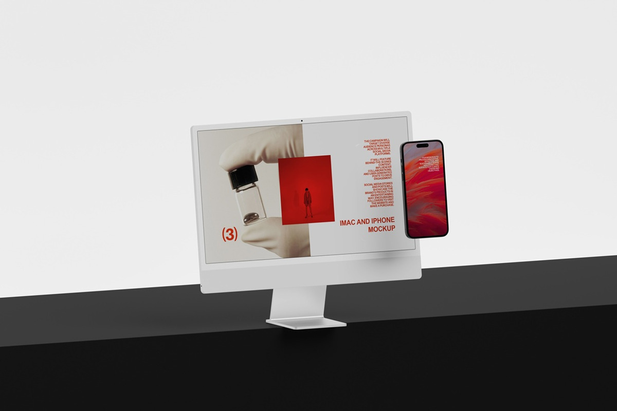 iMac and iPhone Mockup, a Mac Mockup by Momogi (Photo 2 of 8)