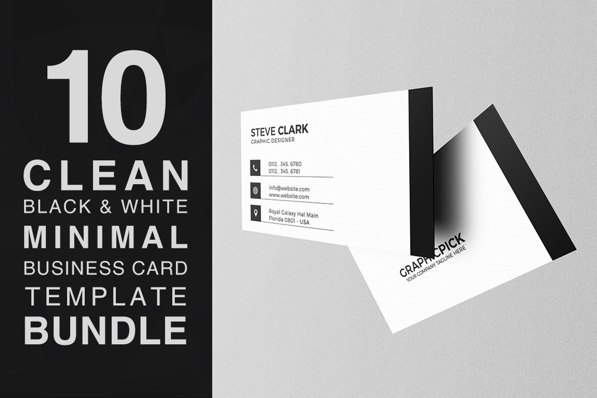 10 Clean Minimal Business Cards, a Business Card Template by Shahjhan (Photo 1 of 7)