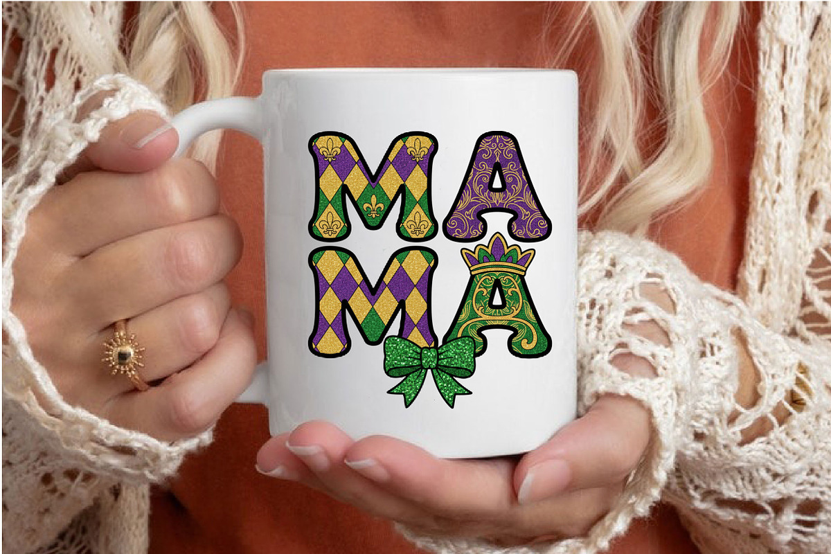 Mardi Gras Mama Png, Preppy Mardi, an Illustration by Designking (Photo 6 of 6)