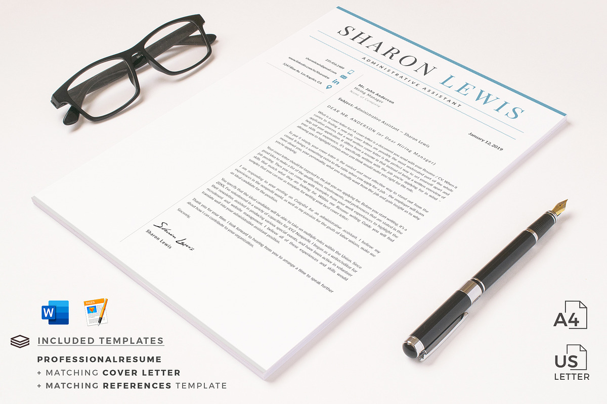 Professional Resume Format Example, a Resume Template by HIRED Design Studio (Photo 15 of 18)