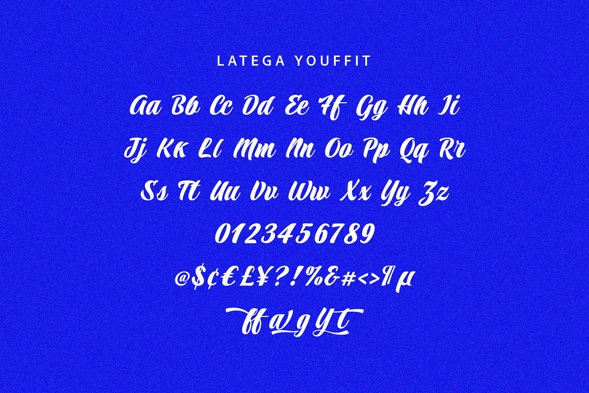 Latega Youffit Handmade Script Font, a Script Font by Maulana Creative (Photo 8 of 8)