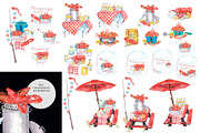 Seafood, Crawfish Boil, a Food Illustration by JennyColorArt (Thumbnail 2 of 10)