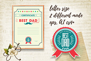 Father's day gift certificate, a Card Template by Kseniia Kuznetsova (Thumbnail 2 of 2)