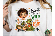 Cute Boy Born to Roar Wildly PNG, a Seasonal Illustration by Craft Nest (Thumbnail 4 of 6)