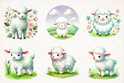 Cute Spring Lamb Clipart Sheep PNG, an Illustration by SinaCreation (Thumbnail 5 of 5)