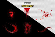 PNG Cutout Blood Splatters Effects, an Object Graphic by Mikel Blazgad (Thumbnail 2 of 10)