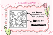 Kawaii Daydreamy Cute Coloring Book, an Animal Illustration by Design Zone (Thumbnail 3 of 4)