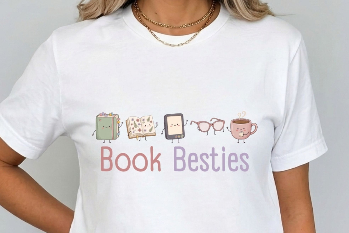 Hand Drawn Bookish Besties Clipart, a Seasonal Illustration by Tanya Kart (Photo 5 of 10)