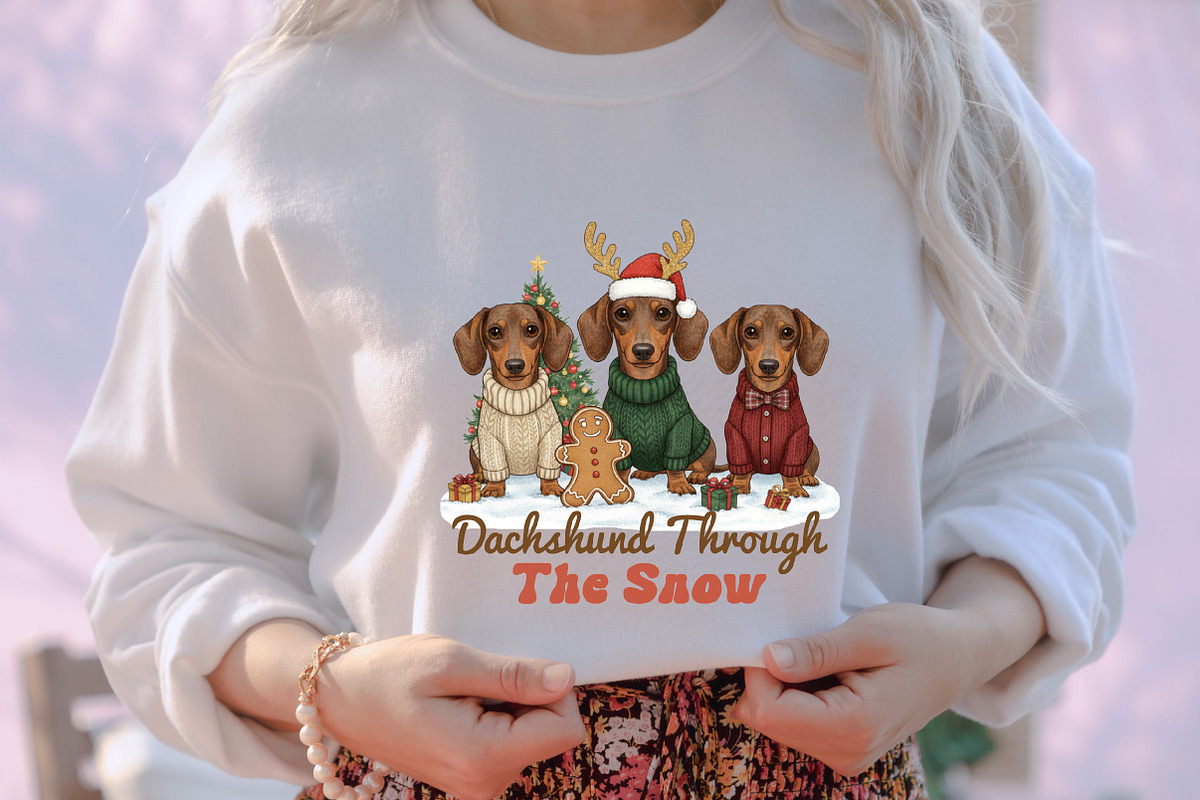 Dachshund Christmas PNG, an Illustration by designcity5 (Photo 6 of 8)