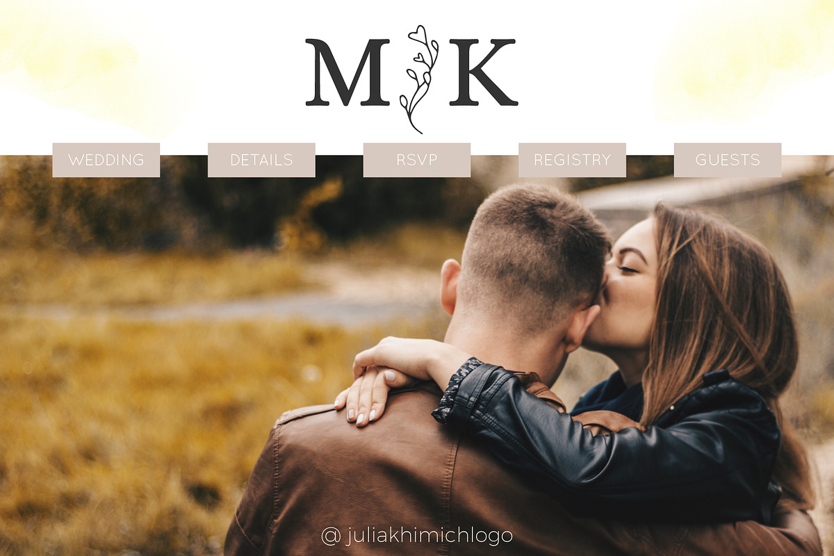 Logo Pack Vol.2. Romantic & Wedding, a Branding & Logo Template by Mint Air Studio (Photo 11 of 22)