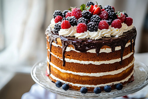 Delightful multi layered cake with c, a Photo by Iftikhar Alam