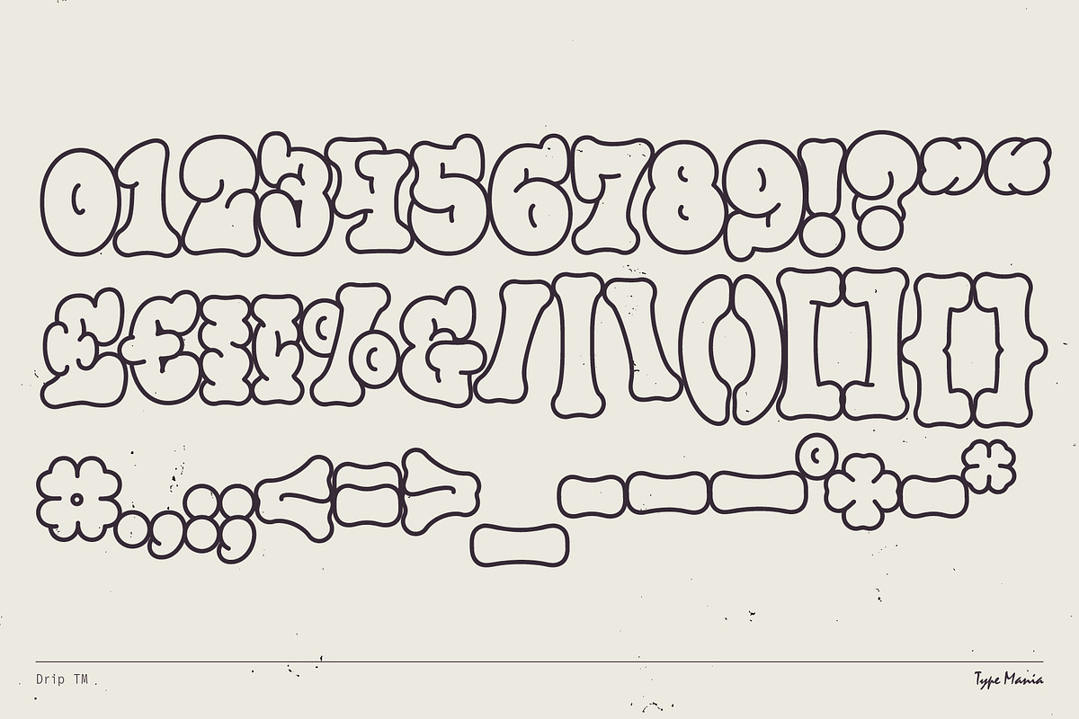 Drip TM – Bubble Graffiti Font, a Handwritten Font by Type Mania (Photo 10 of 12)