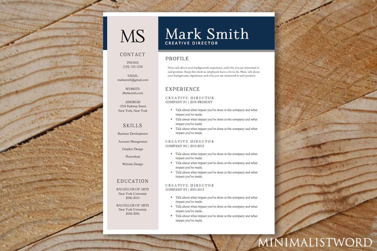 Elegant Resume Template, a Resume Template by MinimalistWord