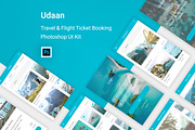 Travel & Flight Booking Psd App, an UI Kit Template by themelove (Thumbnail 1 of 16)