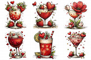 Valentine Whimsical Cocktail Clipart, an Illustration by Daily.Designs (Thumbnail 4 of 7)