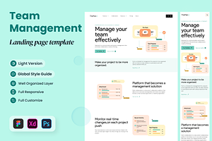 Team Management Landing Page