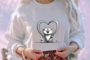 Valentine's Whimsical Otters Clipart, an Illustration by designcity5 (Thumbnail 4 of 5)
