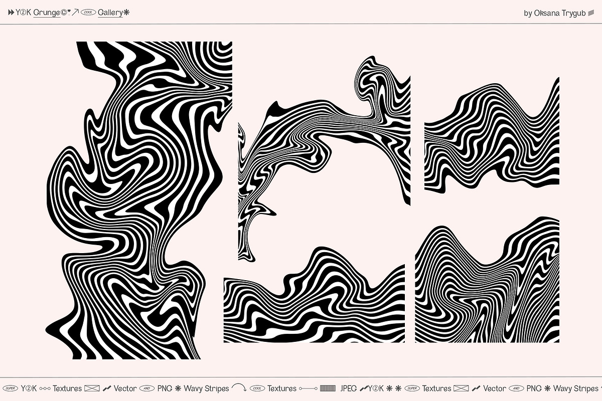 Wavy Stripe Texture & Distorted Line, a Texture Graphic by Oksana Trygub (Photo 9 of 14)