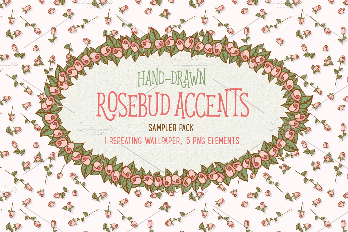 Rosebud accent - sampler pack, an Illustration by Original Ink Designs (Photo 1 of 2)