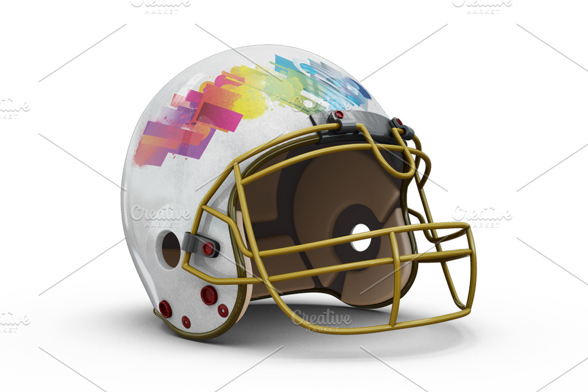 Football Helmet Mock-up, a Mask Mockup by PixelMockup (Photo 6 of 9)
