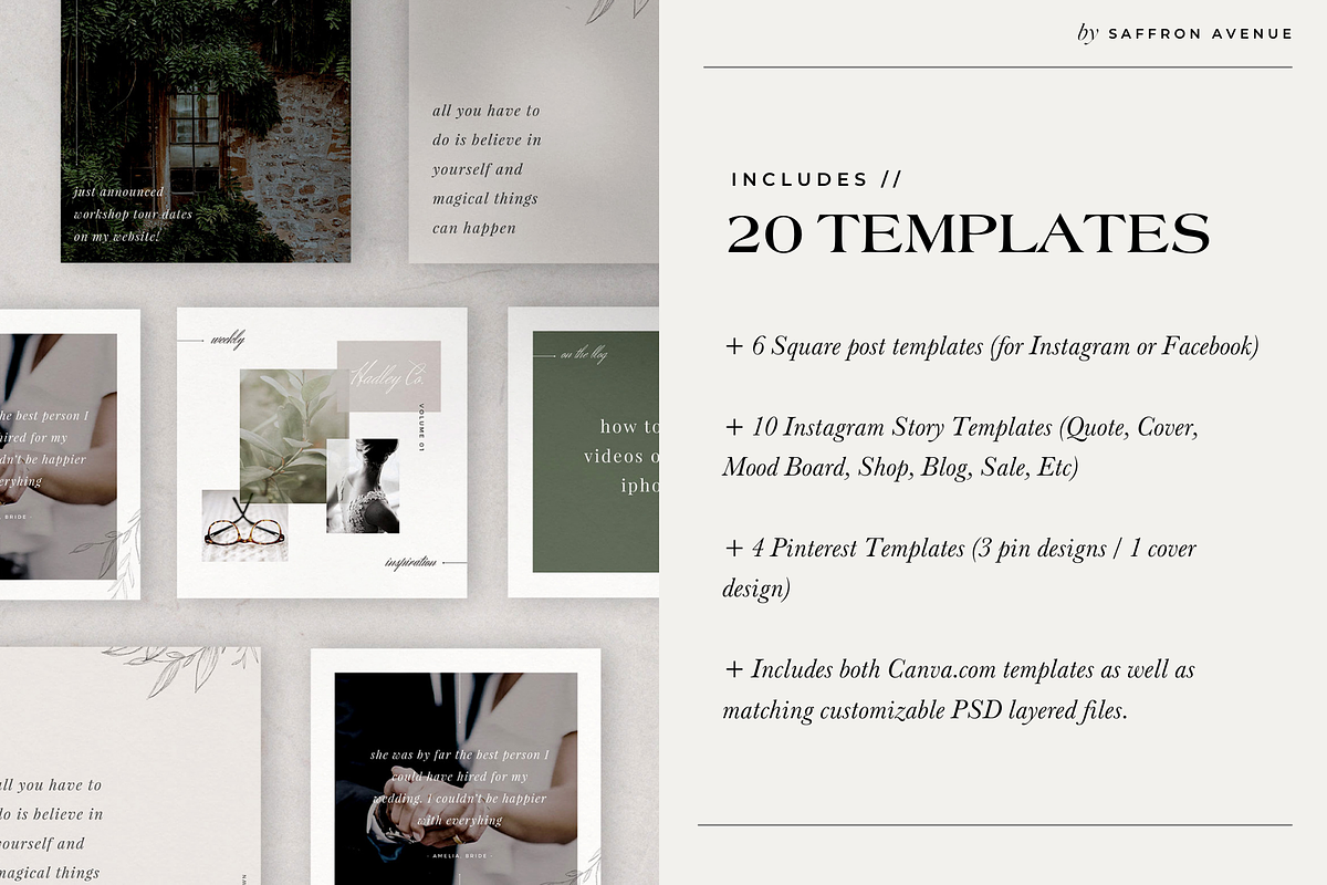 Olive Creative Social Media Template, a Social Media Template by SAFFRON AVENUE (Photo 3 of 5)