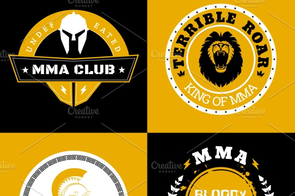 Mma Battle Logos Or Badges Designs