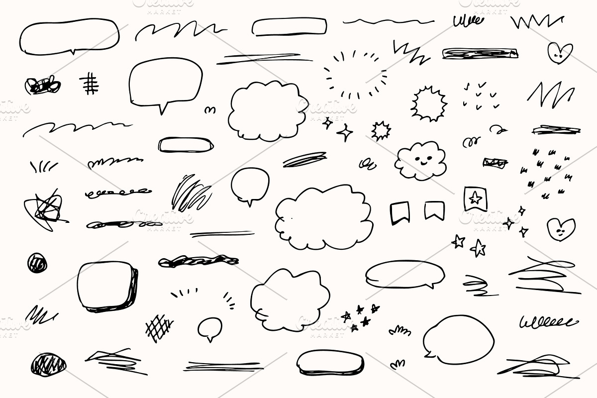 279 Hand drawn doodles set, an Object Graphic by Pinkbrush (Photo 3 of 5)