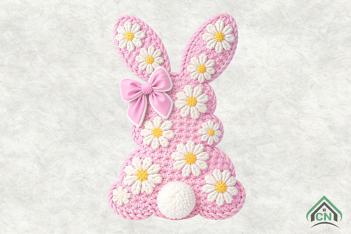 Faux Yarn Crochet Bunny Png, an Illustration by Craft Nest (Photo 1 of 4)
