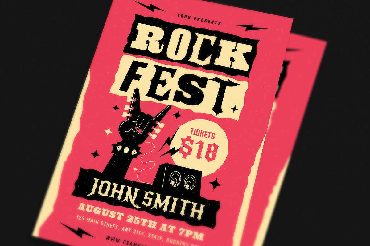 Edgy Rock Fest Music Flyer, a Flyer Template by Guuver (Photo 2 of 3)