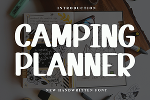Camping Planner, a Slab Serif Font by FreshTypeINK