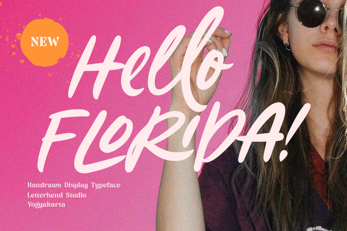 Hello Florida - Handrawn Font, a Font by Letterhend Studio (Photo 1 of 11)