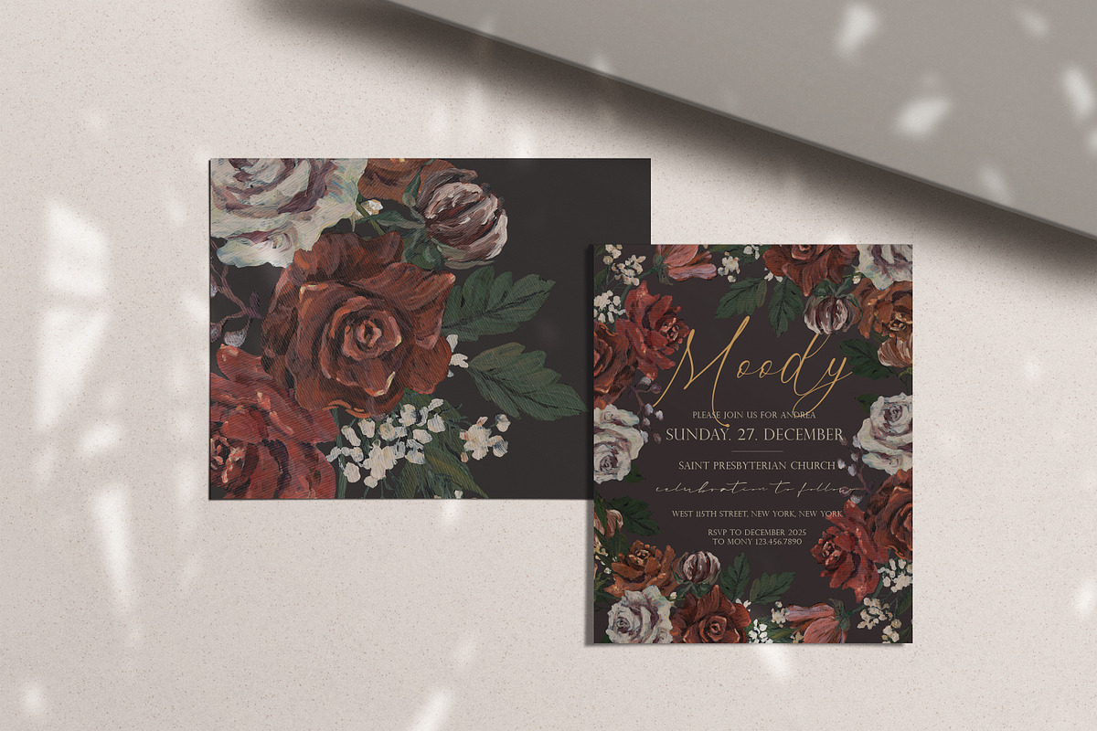 Moody BLOOM Hand Painted Flower, a Decorative Illustration by Beigetime (Photo 10 of 15)