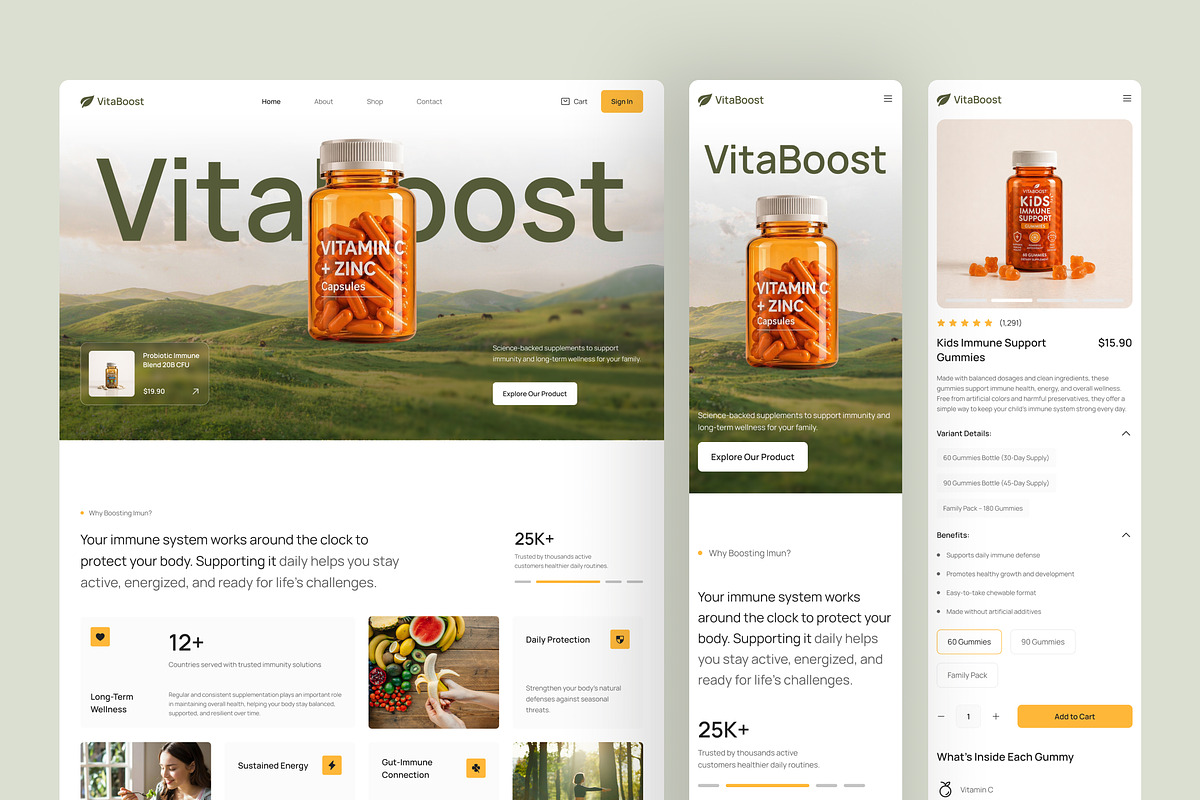 Health & Nutrition Website UI Figma, an UI Kit Template by peterdraw (Photo 7 of 7)