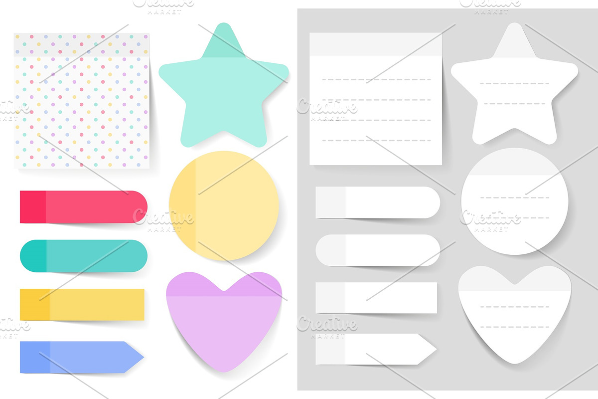 Sticky notes vector illustrations, a Texture Graphic by Stock-Smart-Start