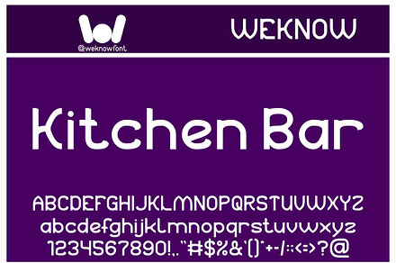 Kitchen Bar font